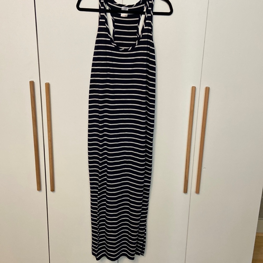 Navy and White striped Merona Tank dress